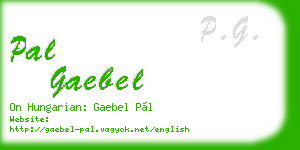 pal gaebel business card